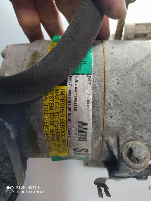 Компрессор кондиционера Opel Zafira А 2.2 DTI, 24464152, 9986181
