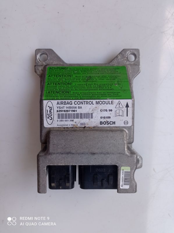 Блок управления Airbag  Ford Focus 1 MK1 98-04 (Форд Фокус 1) 1.6 бензин YS4T14B056BA, 0285001396