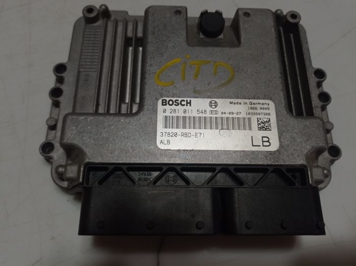 Блок управления двигателем ЭБУ Honda Accord 7 2.2 CTDi, 0281011548, 37820RBDE71