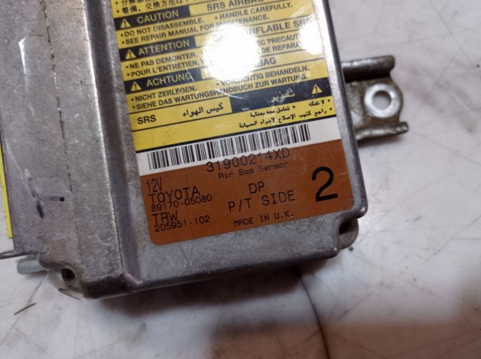 Блок управления airbag Toyota Avensis Т22, 1998 - 2003 г.в., 2.0 D-4D, Тайота Авенсис, 89170-05080, 205951-102